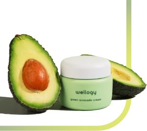 Wellogy Korean Niacinamide Face Moisturizer with Vitamin C & Avocado | Hydrating Cream for Normal to Combination Skin | Vegan, Lightweight, Brightening Formula | 55ml